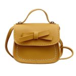 Bowknot PU Leder Mini Baby Mädchen Casual Umhängetasche Geldbörse Kinder Kleine Clutch Taschen Einfache Schulter Tasche