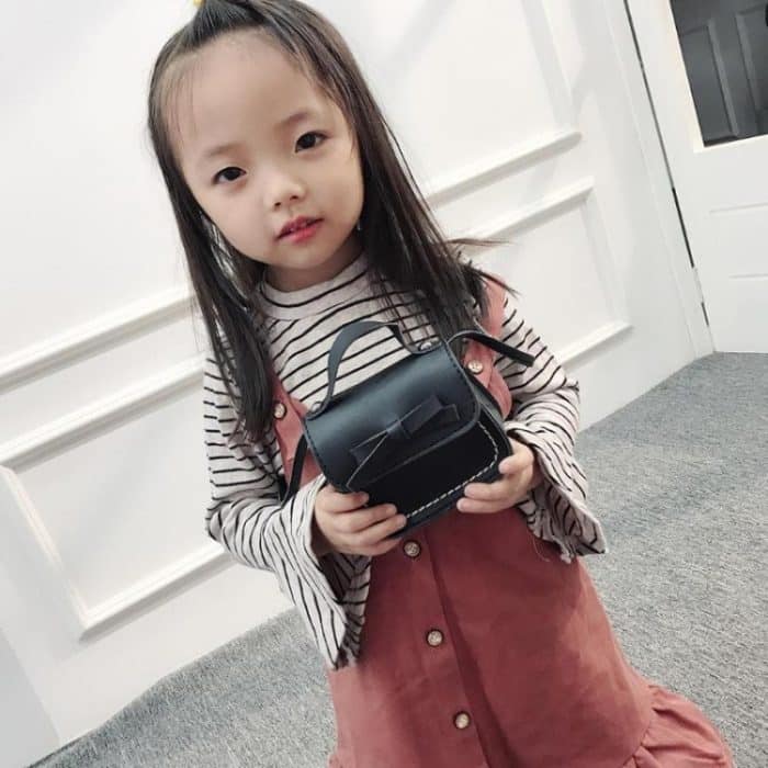 Bowknot PU Leder Mini Baby Mädchen Casual Umhängetasche Geldbörse Kinder Kleine Clutch Taschen Einfache Schulter Tasche – Bild 6