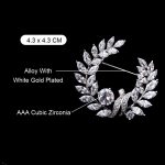 Olivenzweig-Gras-Ring, Zirkon-Brosche, exquisite Accessoires, Medaille, modische Brosche, Mantel, Pullover, Anstecknadel – Bild 3
