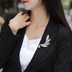 Vintage-Stil, bunte Kristall-Perlen-Feder-Brosche, Splitternadeln, Broschen – Bild 4