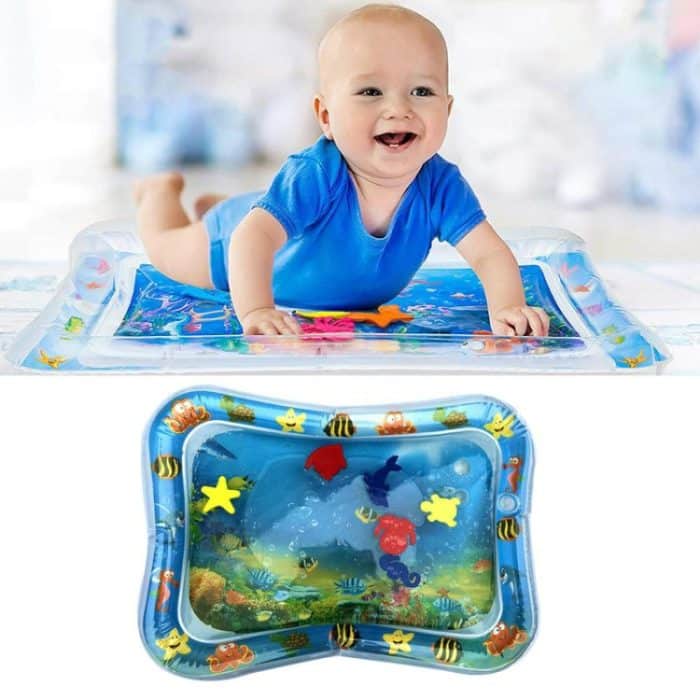 3 Stück Baby aufblasbares Aquarium Wasserspielkissen Prostrate Pad Spielzeugmatte, Light Blue 66*50cm, White 60*50cm, Blue 60*50cm – Bild 3