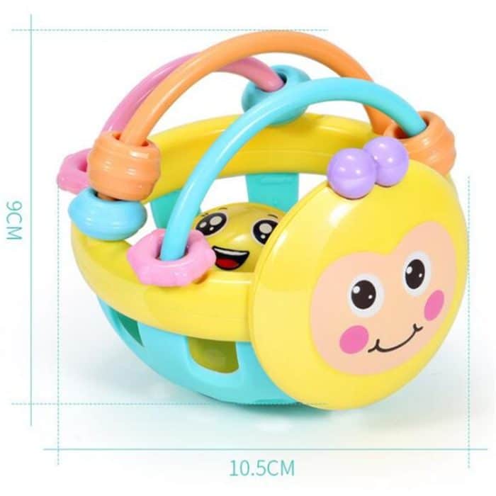 Weiche Gummi Cartoon Biene Hand Klopfen Rassel Hantel Frühen Pädagogisches Spielzeug für Kind Hand Glocke Baby Spielzeug, Bee Dumbbell – Bild 3