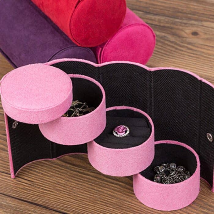 Mode Zylindrische Rotation Leiter Schmuck Lagerung Halter Ohrring Organizer Box Fall – Bild 4