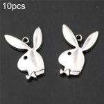 10 Stück Antiksilber Hübscher Hase Gentleman Charm Ohrring Halskette DIY Schmuck Legierung Anhänger A792