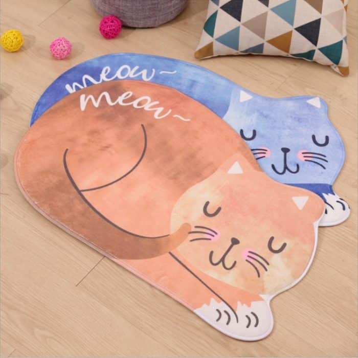 Cartoon schlafende Katze Badematte Badezimmer Teppiche Toilette Anti-Rutsch-Bodenmatte, 40X60CM, 50X80CM, 60X90CM – Bild 5
