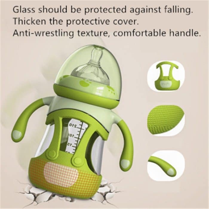 Babyflasche aus Borosilikatglas mit Silikonhülle, 240ml – Bild 6