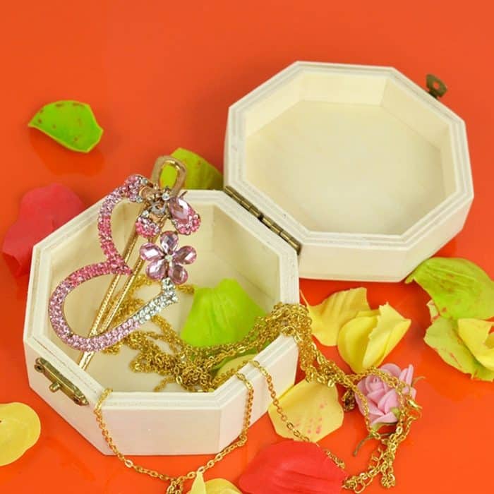 Achteckige Schmuckveredelung, Aufbewahrung, Holzkiste, Verpackung, Geschenkbox – Bild 4