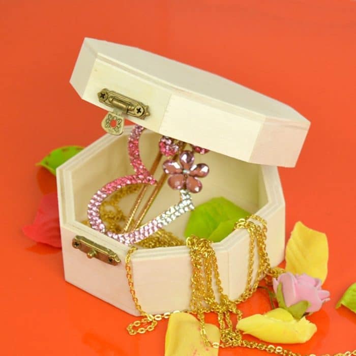 Achteckige Schmuckveredelung, Aufbewahrung, Holzkiste, Verpackung, Geschenkbox – Bild 5