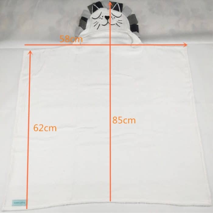 Baby Badetuch Baumwolle Kapuzenhandtuch One Piece Solid Löwe Kinderhandtuch Kapuzendecke Säuglingszubehör – Bild 8