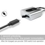 USB Wiederaufladbares Türschloss Fingerabdruck Vorhängeschloss Schnellverriegelung Sicherheit Keyless Smart Metal Lock – Bild 5