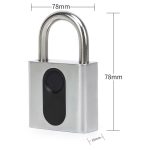 USB Wiederaufladbares Türschloss Fingerabdruck Vorhängeschloss Schnellverriegelung Sicherheit Keyless Smart Metal Lock – Bild 6