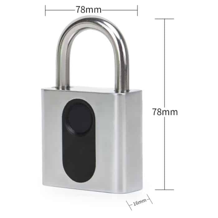 USB Wiederaufladbares Türschloss Fingerabdruck Vorhängeschloss Schnellverriegelung Sicherheit Keyless Smart Metal Lock – Bild 6