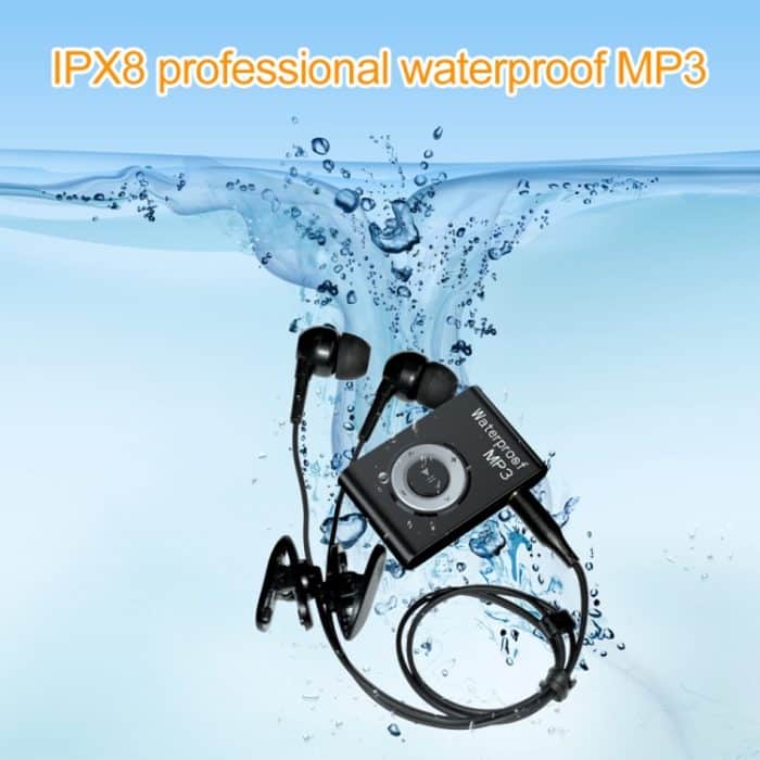 IPX8 Wasserdichter MP3-Musikplayer zum Schwimmen, Tauchen, Sport, mit Clip und Kopfhörer, unterstützt FM, 4GB, 8GB – Bild 5