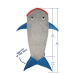 Winter Shark Mermaid Schlafdecke Schlafsack aus weicher Wolle für Kinder, Shark Sleeping Blanket – Bild 3