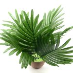 12 PCS künstliche gefälschte Monstera Palme grünes Plastikblatt – Bild 4
