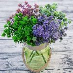 6 Zweige Simulation Pflanze Guanyin Gras Nachahmung Kunststoff Blume Home Plant Dekoration – Bild 4