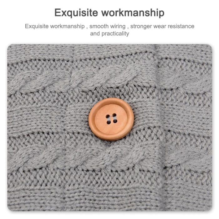 Warmer, weicher Baumwoll-Strickumschlag-Schlafsack für Neugeborene – Bild 5