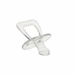 Baby Products Vollsilikon-Schnuller mit rundem Daumen und rundem Kopf, transparent, Thumb, Round Head