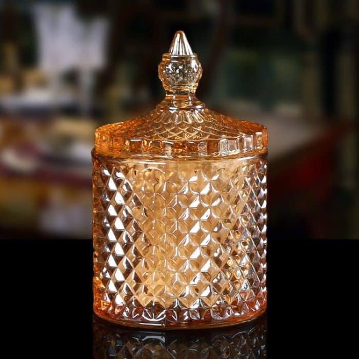 Barock Stil Glas Wattestäbchen Box Multifunktions-Aufbewahrungseimer Zahnstocherhalter Transparente Schmuck Aufbewahrungsbox – Bild 4