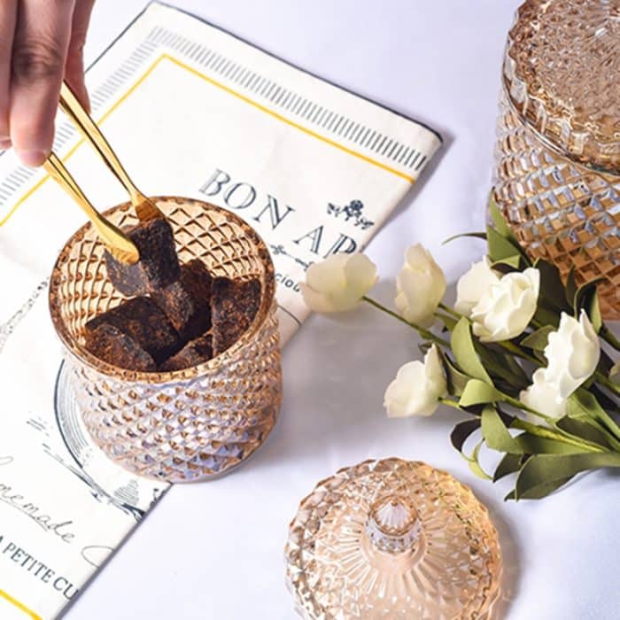 Barock Stil Glas Wattestäbchen Box Multifunktions-Aufbewahrungseimer Zahnstocherhalter Transparente Schmuck Aufbewahrungsbox – Bild 6