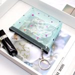 3 Stück Mini wasserdichte PVC-Gelee-Geldbörse, transparente Reißverschlusstasche