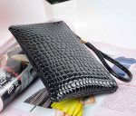 Modische lange Damen-Clutch-Geldbörse mit Krokodilmuster – Bild 3