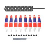 Sunnylife MM3-SN443 für Mini 3 Pro Propellerblätter + faltbare Aufbewahrungstasche aus Silikon, Tricolor+Gray Bag, Tricolor+Brown Bag