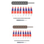 Sunnylife MM3-SN443 für Mini 3 Pro Propellerblätter + faltbare Aufbewahrungstasche aus Silikon, Tricolor+Gray Bag, Tricolor+Brown Bag – Bild 2