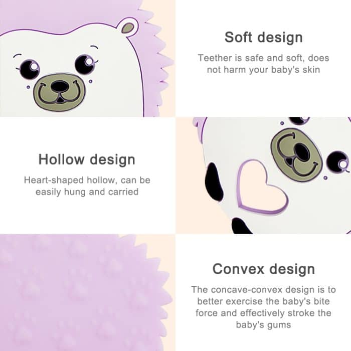 Igel Silikon Schnuller Baby Beißring Mutter und Baby liefert kreatives Säuglingsbackenspielzeug – Bild 3