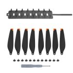 Sunnylife MM3-SN443 für Mini 3 Pro Propellerblätter + faltbare Aufbewahrungstasche aus Silikon, Orange Tip+Gray Bag, Orange Tip+Brown Bag, Silver Tip+Gray Bag, Silver Tip+Brown Bag