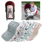 Kinderwagen-Baumwollkissen, universell, stoßfest, dick, warm, für Esszimmerstühle, Babykissen im Herbst und Winter, Blue Animal, Blue Bear, Pink Bear, Gray Sheep – Bild 5