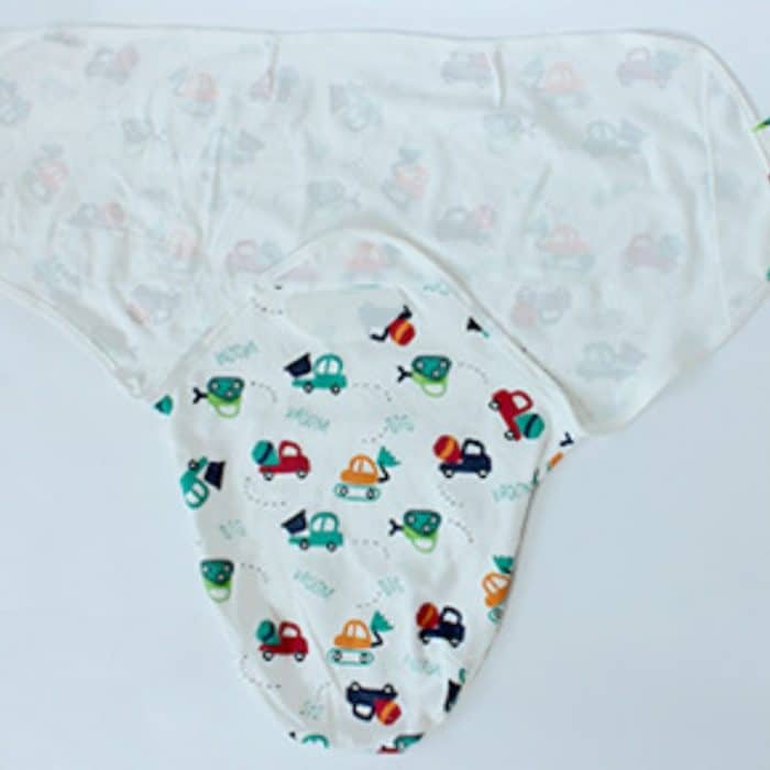 Frühling Sommer Baumwolle Baby Säugling Taschen Handtücher Schlafsäcke Gestrickte Tuch Kappe Set, S (50x70 CM), L (60x75 CM) – Bild 4