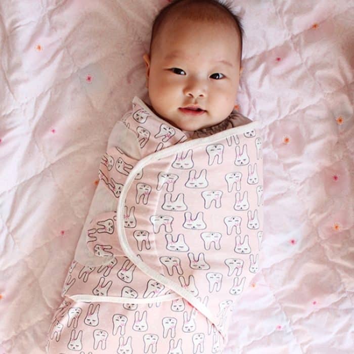 Frühling Sommer Baumwolle Baby Säugling Taschen Handtücher Schlafsäcke Gestrickte Tuch Kappe Set, S (50x70 CM), L (60x75 CM) – Bild 6