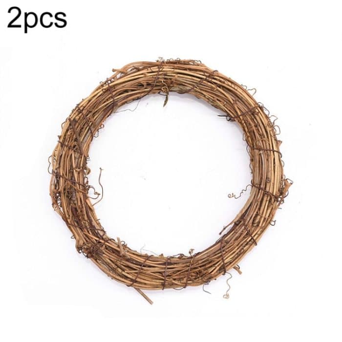 TBD0421904802.jpg 2 Stück Baumrebe Weihnachtskranz DIY Rattan Gartendekoration Rattan Fensterdekoration, 10CM, 15CM, 20CM, 25CM, 30CM – Bild 1