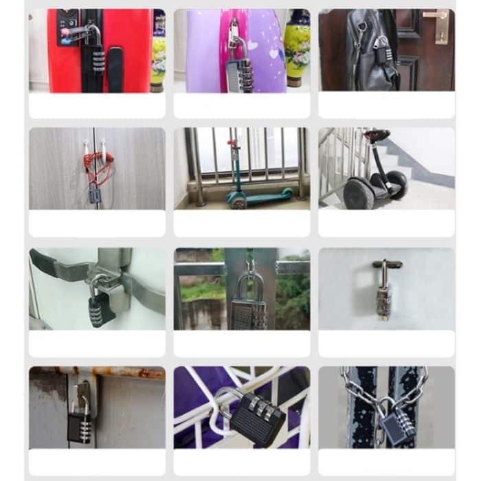 4 Stück vierstelliges Zahlenschloss für Gepäck, Fitnessstudio, Diebstahlschutz, 8023, 8024, 8072, 8075 – Bild 6