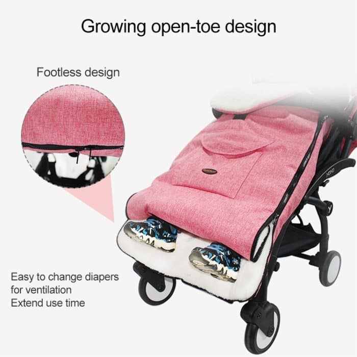 Kinderwagen-Schlafsack, Herbst und Winter, winddicht, warme Fußabdeckung für Kinderwagen – Bild 3