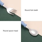 3 Teile/satz 304 Edelstahl Löffel und Gabel Box Niedlichen Baby Kindergarten Geschirr Set – Bild 4