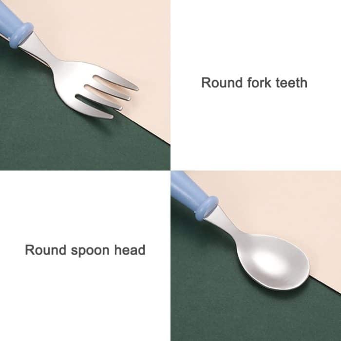 3 Teile/satz 304 Edelstahl Löffel und Gabel Box Niedlichen Baby Kindergarten Geschirr Set – Bild 4