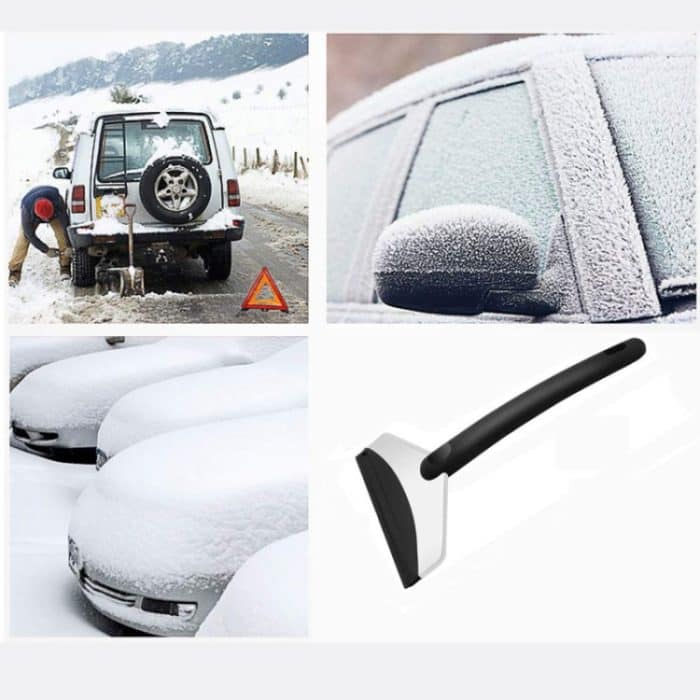 Multifunktionaler Eiskratzer aus Edelstahl für Autofenster, Windschutzscheiben-Entfroster, Schneeräumschaufel – Bild 5