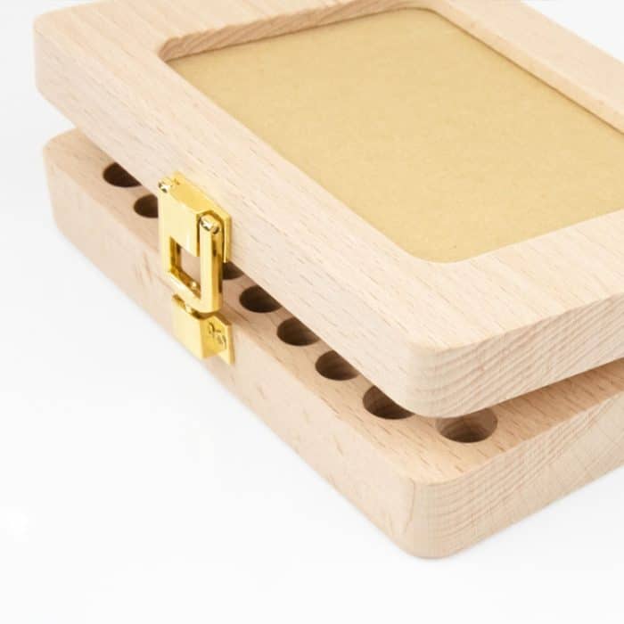 Holz-Fotorahmen für Jungen und Mädchen, Babyhaare, Säuglingszahnbox, Kinderzahn-Aufbewahrungsbox, Souvenir-Geschenk – Bild 7
