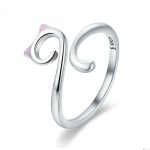Cat Love Girl Ring S925 Offener Ring aus Sterlingsilber