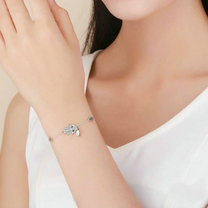 Hand von Fatima S925 Sterling Silber Armband – Bild 6