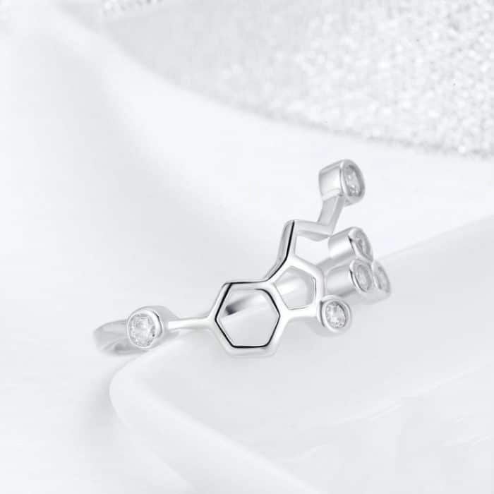 Bee Honeycomb S925 Sterling Silber Offener Ring – Bild 4