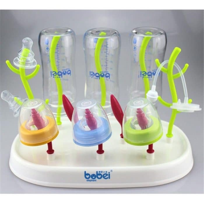 Bobei Elephant Tragbarer abnehmbarer Baum-Babyflaschen-Abtropfständer, Reinigungstrockner, Säuglingsmilchbecher, Nippel-Schnullerhalter, Nipple Pacifier Holder – Bild 6
