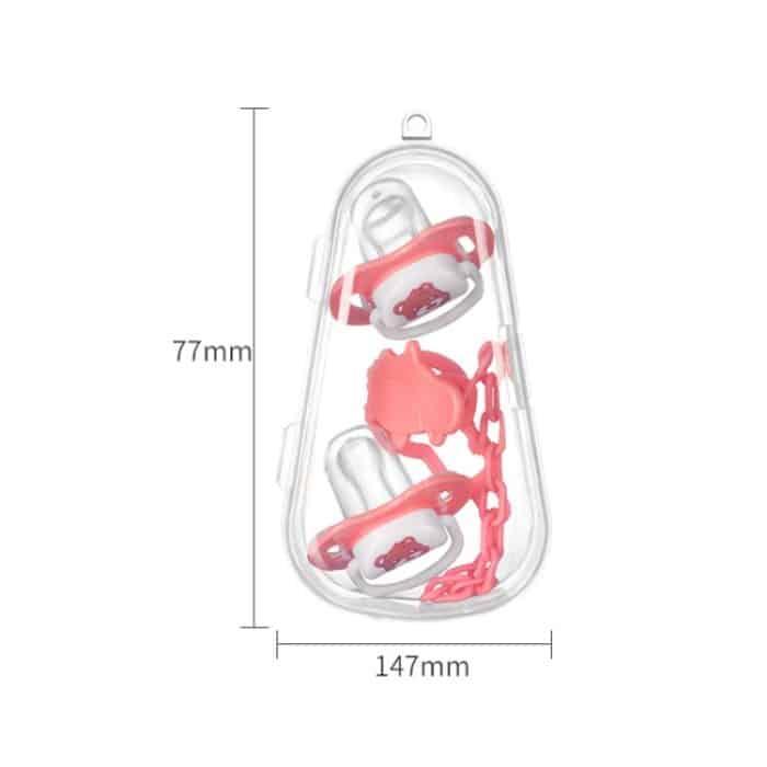 5-teiliges Baby-Cartoon-Silikon-Schnuller-Set und Kette, kombiniertes Baby, das friedlich schläft – Bild 3