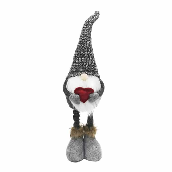 Weihnachtsdekorationen, dehnbar, gestrickt, gesichtslose Puppe, stehende Figur, Weihnachtsmann, Puppenornamente – Bild 1