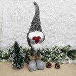 Weihnachtsdekorationen, dehnbar, gestrickt, gesichtslose Puppe, stehende Figur, Weihnachtsmann, Puppenornamente – Bild 2