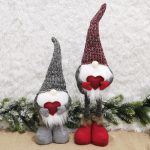 Weihnachtsdekorationen, dehnbar, gestrickt, gesichtslose Puppe, stehende Figur, Weihnachtsmann, Puppenornamente – Bild 5