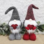 Weihnachtsdekorationen, dehnbar, gestrickt, gesichtslose Puppe, stehende Figur, Weihnachtsmann, Puppenornamente – Bild 6