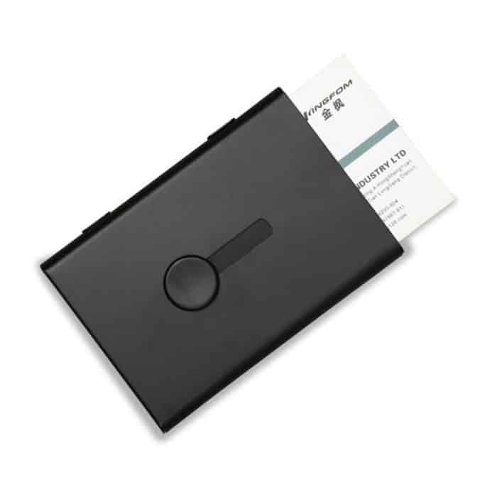 Tragbares Push-Card-Etui aus Metall, ultradünne, mattierte, leichte Visitenkarten-Verpackungsbox – Bild 2